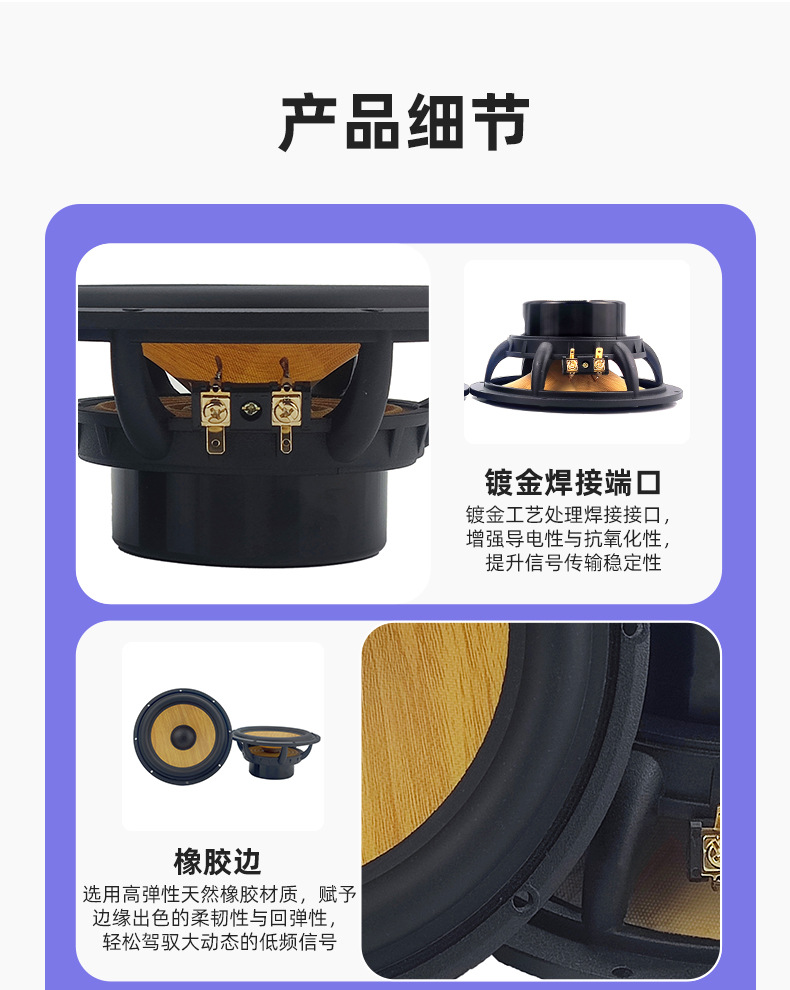 Car Audio 2-Way Mid-Bass Speaker Tweeter Set Universal