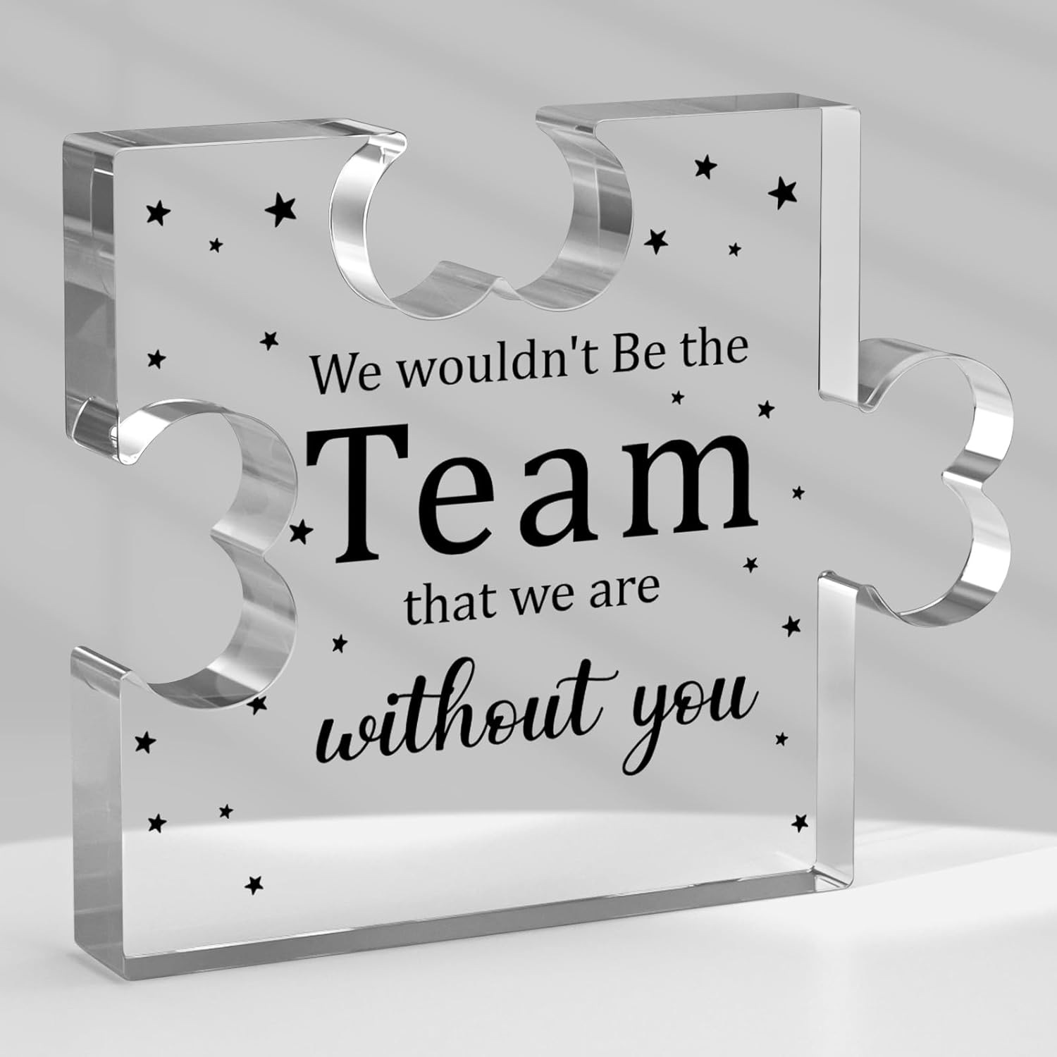 跨境亚克力摆件底座高级感透明亚克力心形送同事办公室桌面礼物