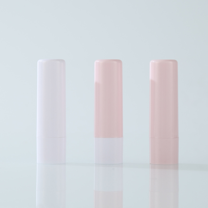 En stock 5G bálsamo labial tubo vacío muestra embalaje de plástico lápiz labial tubo Rosa DIY recto puede tubo de bálsamo labial