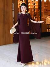 深圳南油女装婚礼宴会晚装连衣裙喜妈妈喜婆婆新娘敬酒服订钻