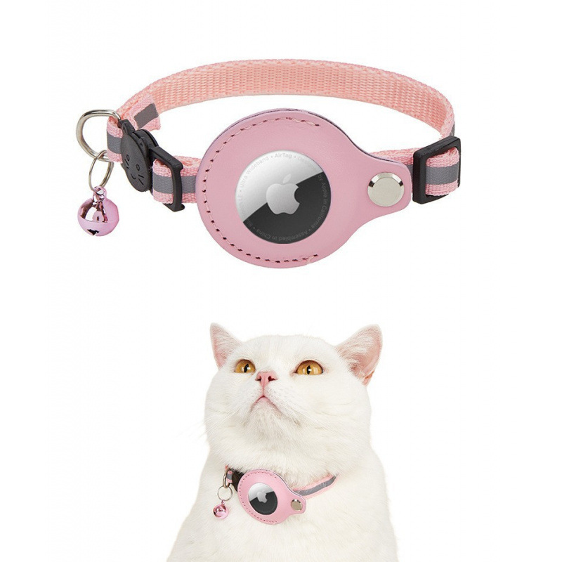 Entrega en stock 24h Airtag Cat Collar reflectante anti-pérdida Lingding Cat Apple Tracking Locator Mascotas
