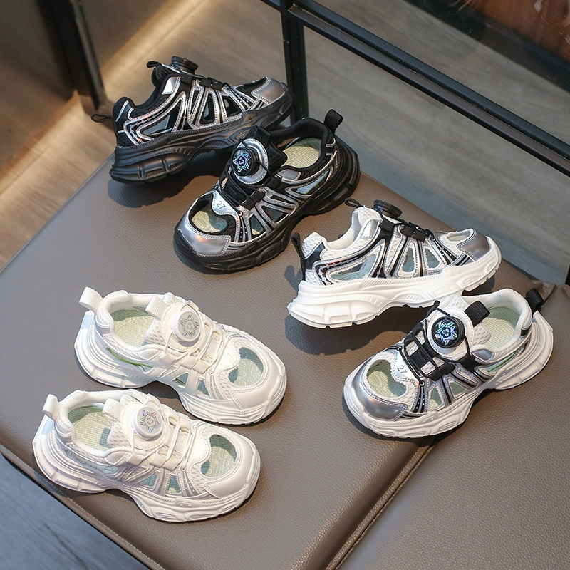 Детская обувь любовь пустая папочка обувь 2024 летом новая сладкая классная спортивная сандалия для девочек мягкая подошва повседневная обувь прилив