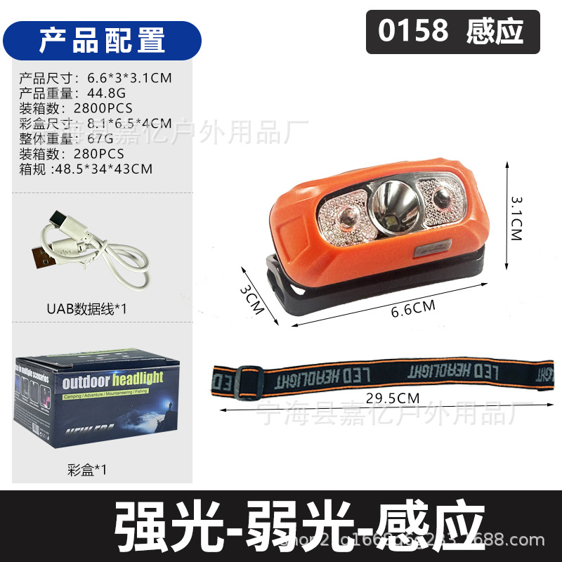 Transfronterizos COB inducción headlight led zoom al aire libre montañismo luz de pesca nocturna al por mayor image 11