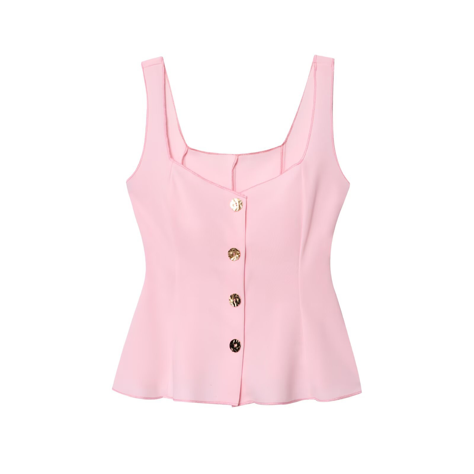 European And American Women's Clothing 2025 Summer New Fashion Short Skirt Hem Elastic Vest Top_ecoleips.com