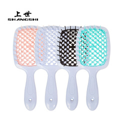 Factory direct supply honeycomb crescent-shaped curly hair comb portable massage comb fluffy styling grid comb hollow comb