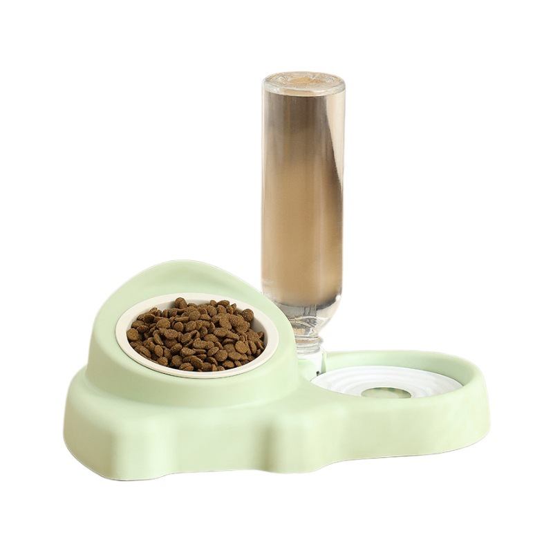 Fabricante nuevo tazón doble para mascotas tazón de agua de grano en un tazón de cerámica anti-volquear tazón de perro gato alimentador de agua potable