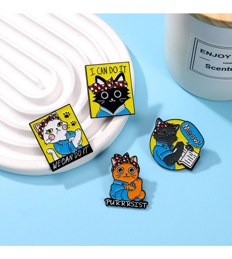 Casual, Daily Occasion Cute Pin Book Animal Bag Alloy Enamel Unisex Brooches