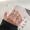 Metal retro ring, fashionable set, accessory, suitable for import, wholesale