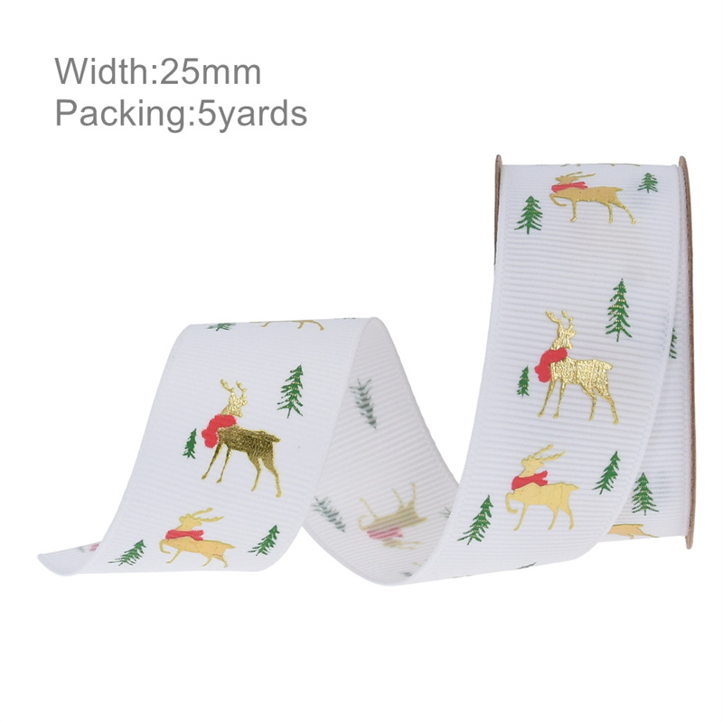 16 transfronteriza AliExpress cinta de Navidad cinta impresa embalaje de regalo Navidad cinta decorativa 5 yardas en stock