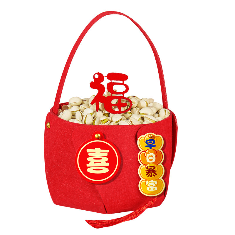 Decoración de la alegría de la casa de la casa de la nueva casa de 2024 nuevo conjunto completo de artículos de decoración de canasta de mano en la ceremonia de la casa de la bandeja de frutas