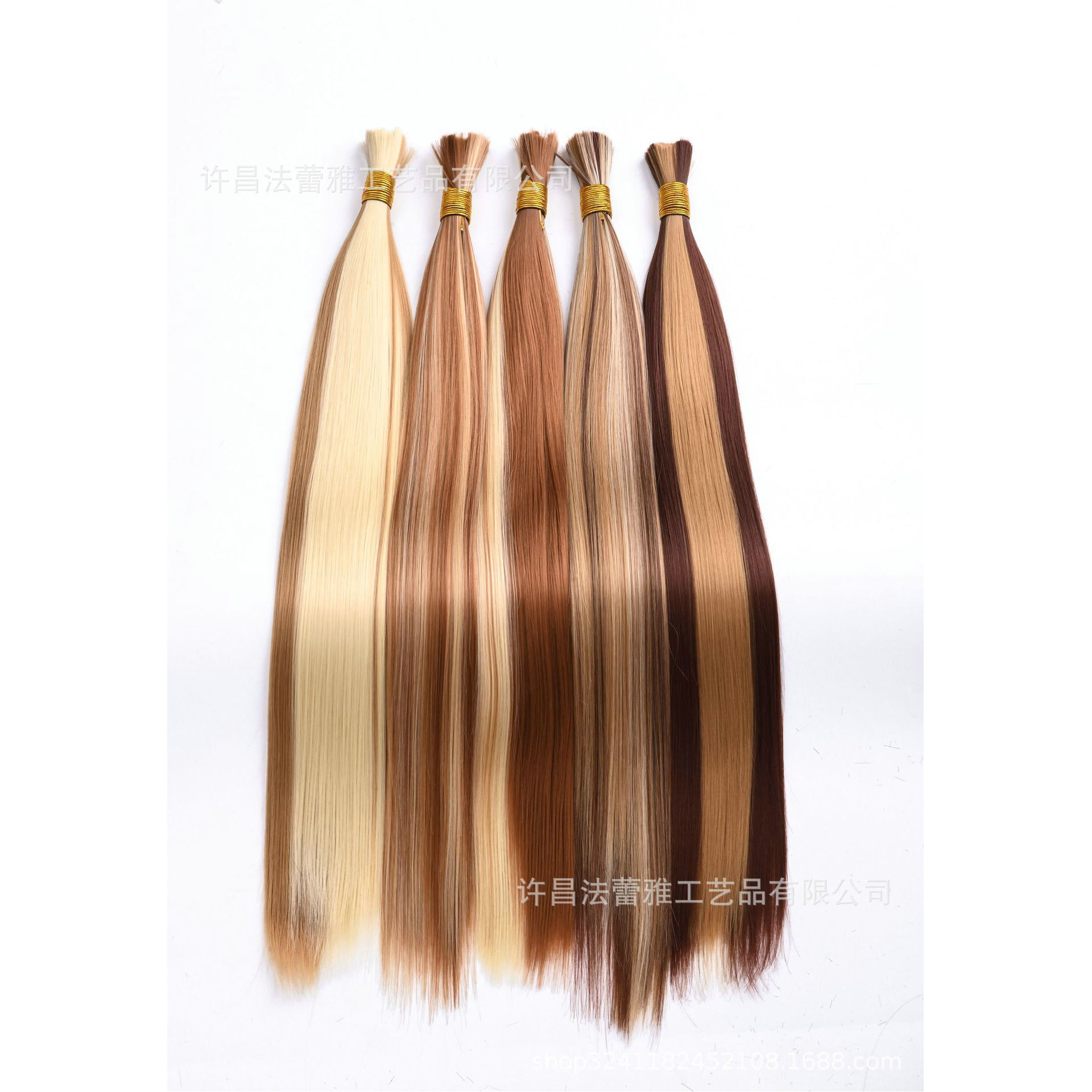 Extensión de Cabello Liso Sintético 24 Pulgadas 150g de Fibra de Alta Temperatura