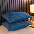 一件枕芯刺绣纯色90克磨毛面料仪征棉填充中枕头颈椎枕酒店枕