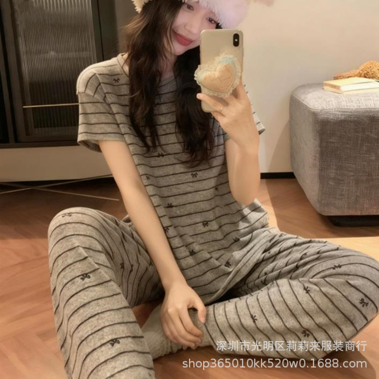 짧은 길이 - 나비 리본 스트라이프