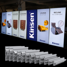 45-120mm双面卡布灯箱铝型材H双卡槽展会卡布铝材广告铝合金边框