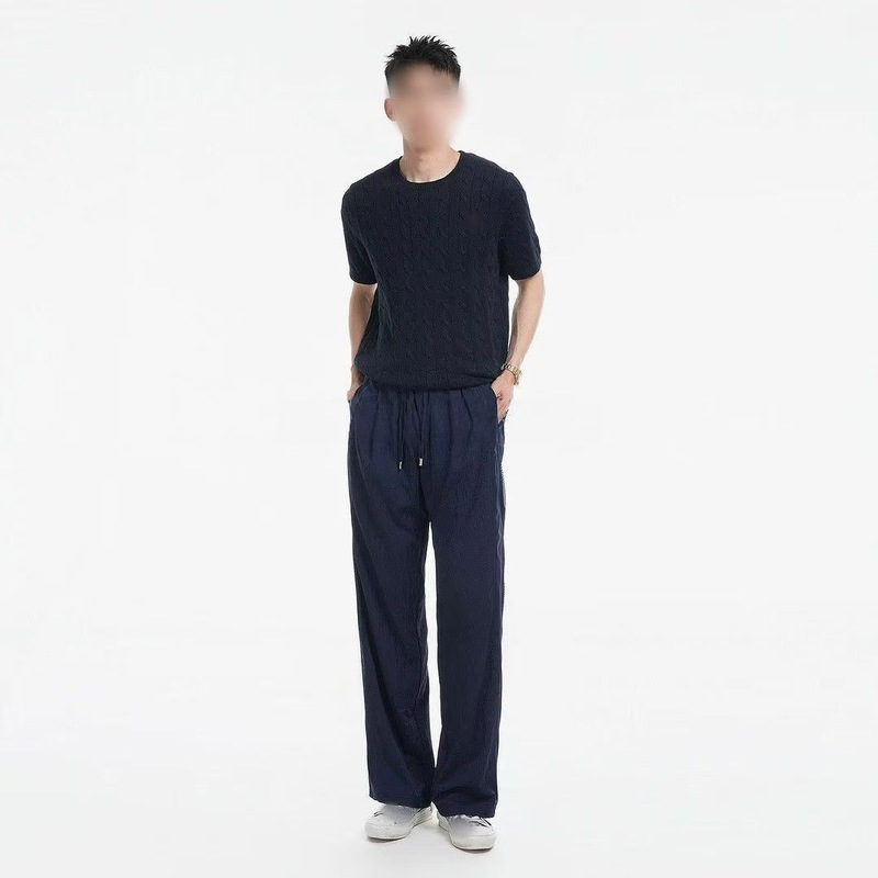 2026 Casual Pants for Men, Summer Thin Style, Men's Straight-Leg Pants, Versatile, Cool, Breathable, Sporty, Loose Wide-Leg Long Pants