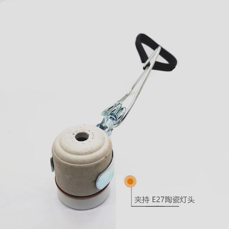 弹簧夹子 65#工业加硬钢线可配5寸8寸灯罩灯头镀锌宠物灯夹灯具