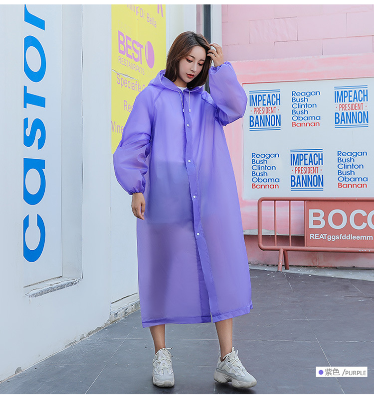 mefine Mingjia EVA lightweight raincoat, travel outdoor hiking drawstring raincoat, non-disposable raincoat detail image 12