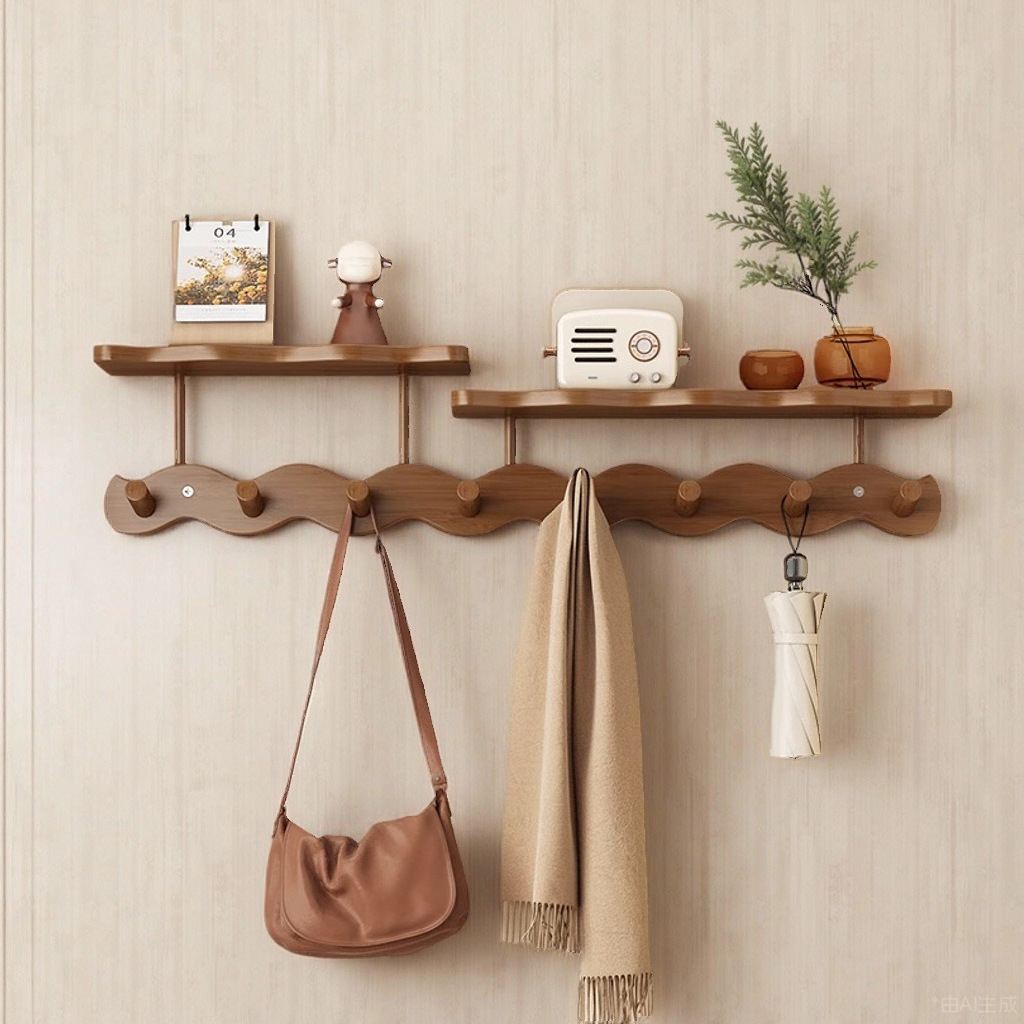 벽걸이형 코트랙, 펀치 없는 도어 후면 후크, 침실 현관, 다기능 공간 절약형 코트랙