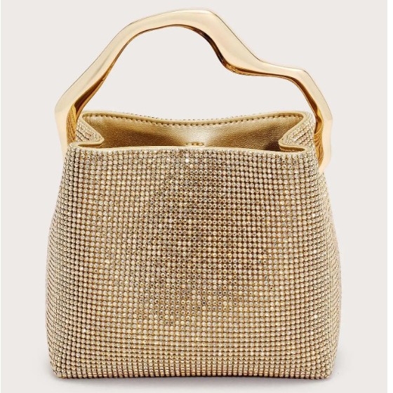 New Model Full Diamond Embellished Evening Bag, Super Beautiful High-End Dress Banquet Rhinestone Bag, In-Stock Wholesale Small Handbag
