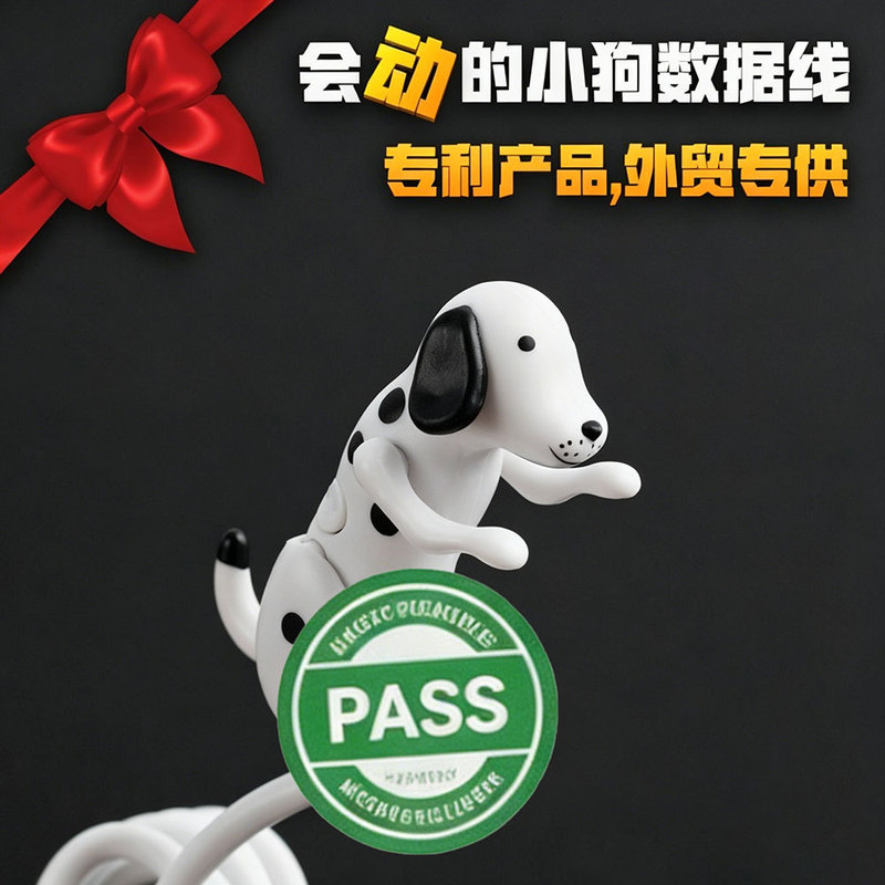 Toy Dog Data Cable, Cute Puppy Charging Cable, Suitable for Apple and Android Type-C, Creative Gift Data Cable Toy Dog Data Cable, Cute Puppy Charging Cable, Suitable for Apple and Android Type-C, Creative Gift Data Cable