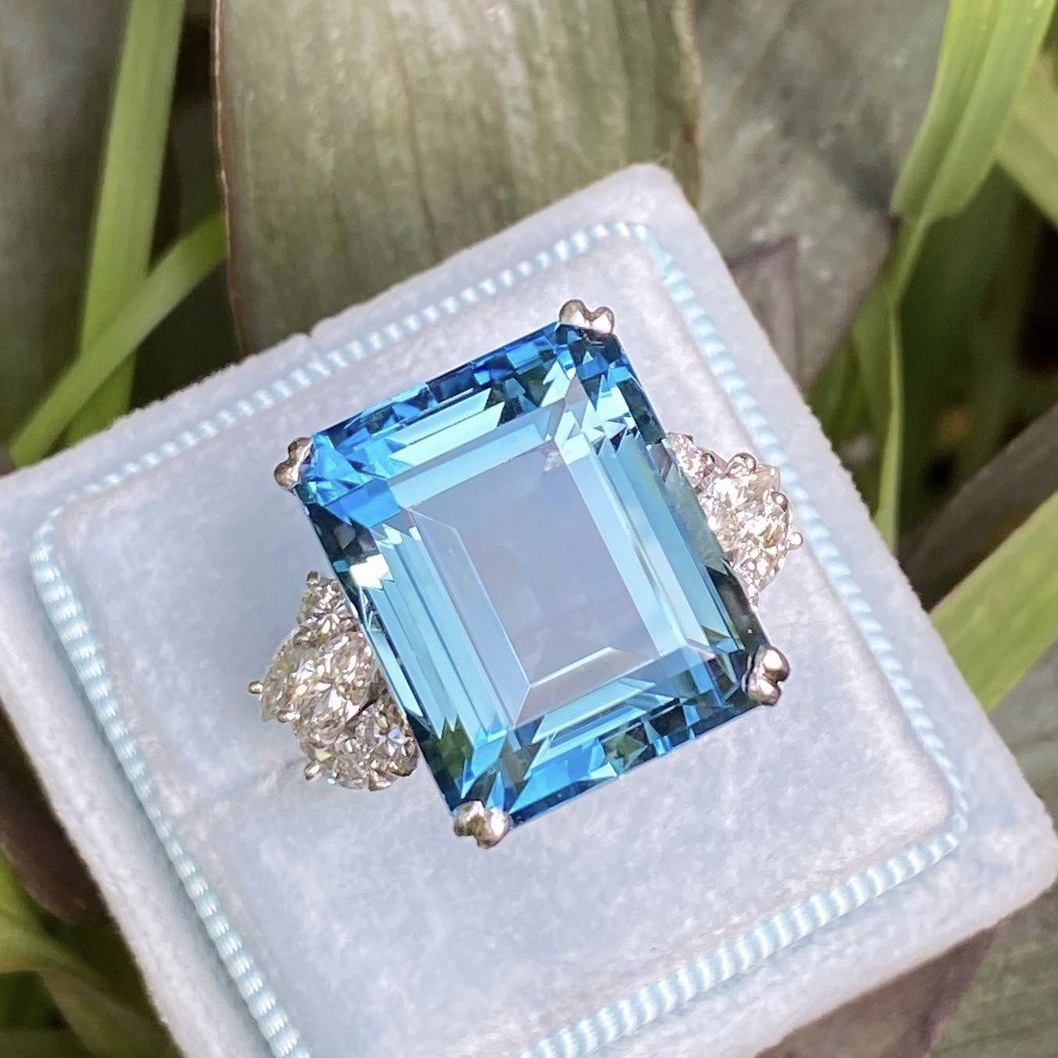 Holiday Occasion Alloy Material Luxurious Square Artificial Gemstones Alloy Wholesale Rings