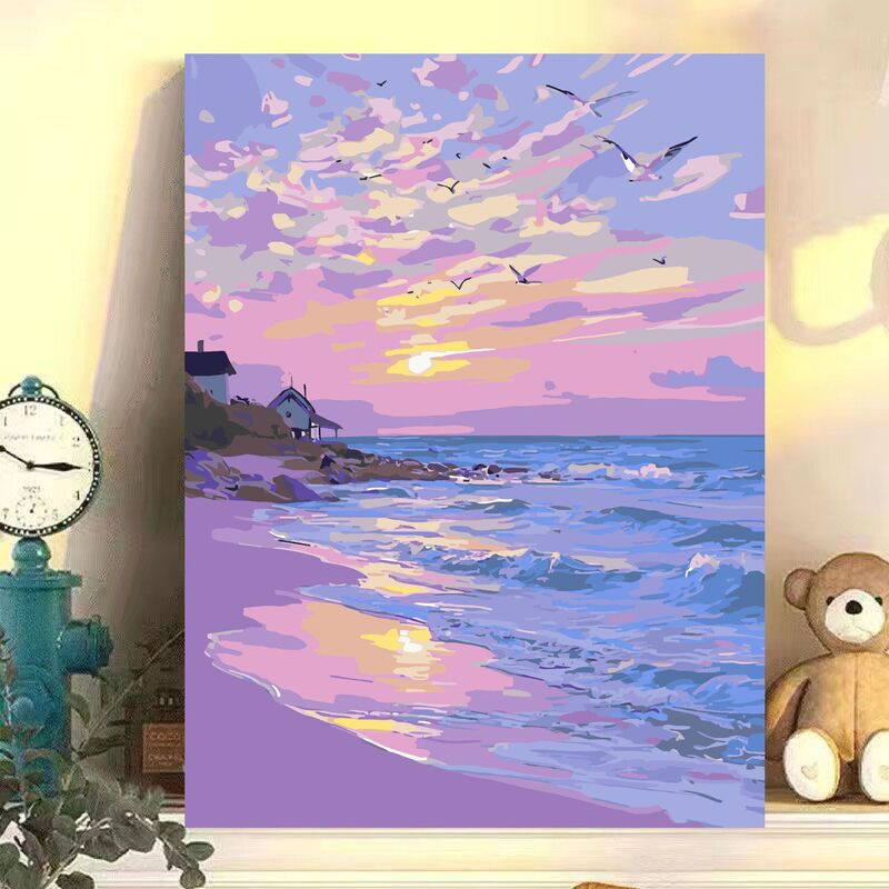 花卉风景diy手工填色丙烯数字油画高颜值治愈0基础填色油画ins风|undefined