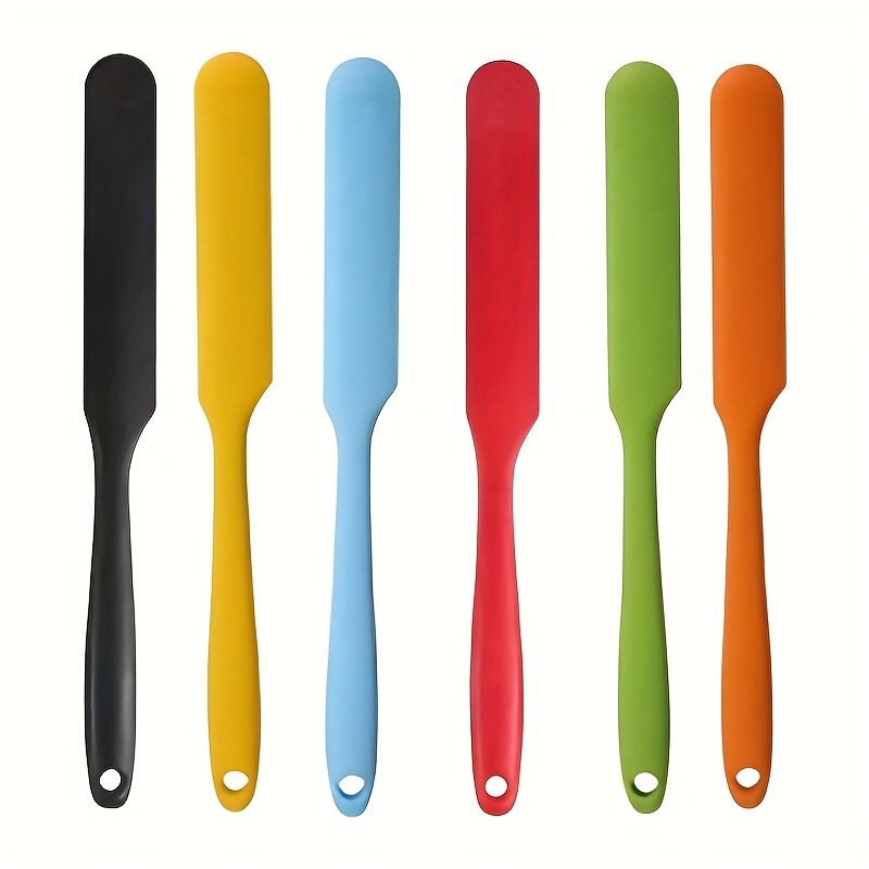 Wholesale Large and Small Integrated Silicone Spatulas, Cream Cake Spatulas, Chocolate Mixing Spatulas