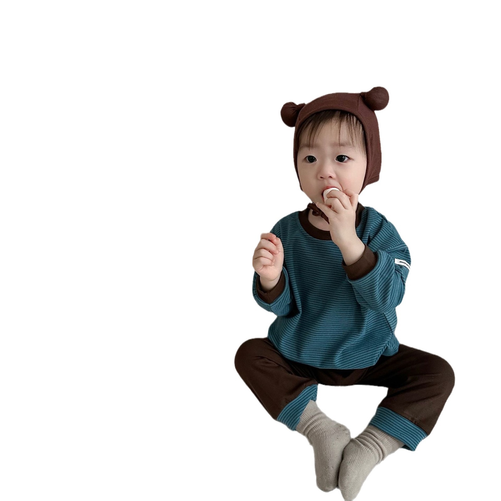 Bebé de otoño camiseta legging de manga larga a rayas legging set de ropa infantil coreana de otoño ropa de bebé de otoño ropa de niño image 5