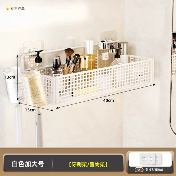 White big toothbrush, glass holder