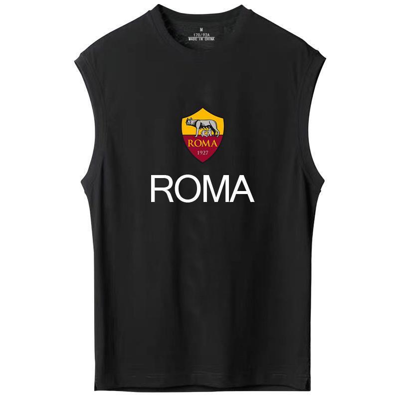 Rome Men's and Women's SporTs FooTball CloThes Fan Uniforms Casual Team Uniforms ITalian Casual Sleeveless T-shirT Summer VesT