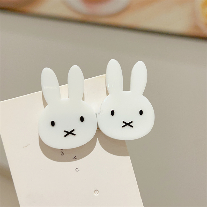 ins かわいい日本と韓国の新しい甘くてクールなミッフィーウサギのヘアピン前髪クリップパーソナライズされたニッチ y2k 女子学生帽子|undefined