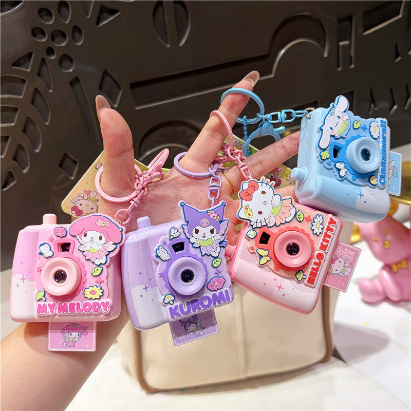 Internet Celebrity Cute Anime Merchandise Genuine Kt Cat Kuromi Projection Camera Flower-Watching Instant Camera Keychain Bag Pendant Internet Celebrity Cute Anime Merchandise Genuine Kt Cat Kuromi Projection Camera Flower-Watching Instant Camera Keychain Bag Pendant