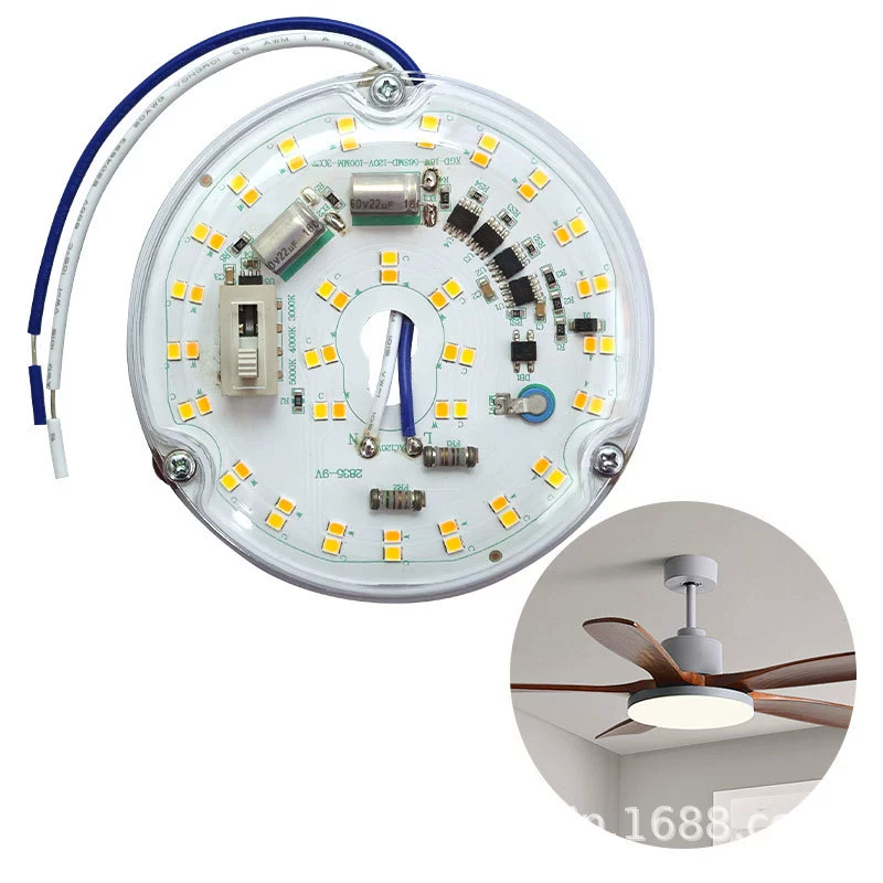 Air fan, changeable LED light source