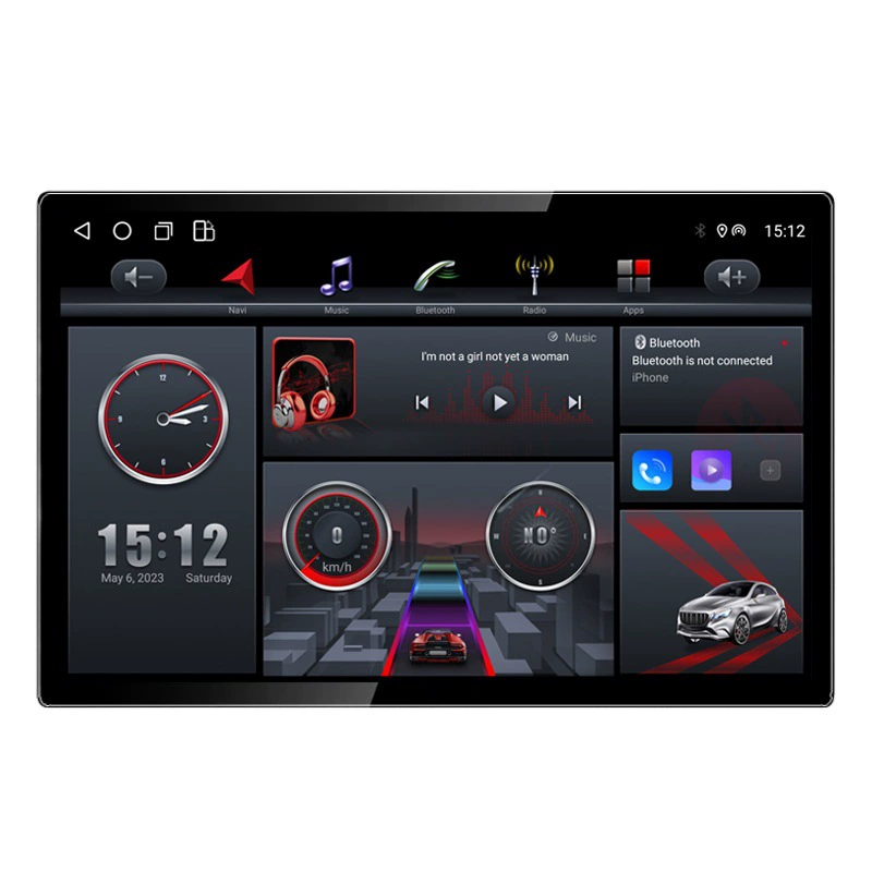 13-дюймов автомобильный навигатор с Android, встроенное радио MP5, Bluetooth, CarPlay, задний ход