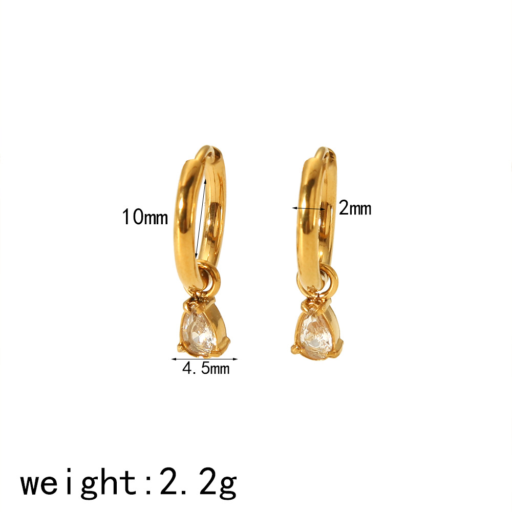 Date, Tea Party Occasion 1 Pair Retro Simple Style Cross Plating 304 Stainless Steel Drop Earrings Earrings