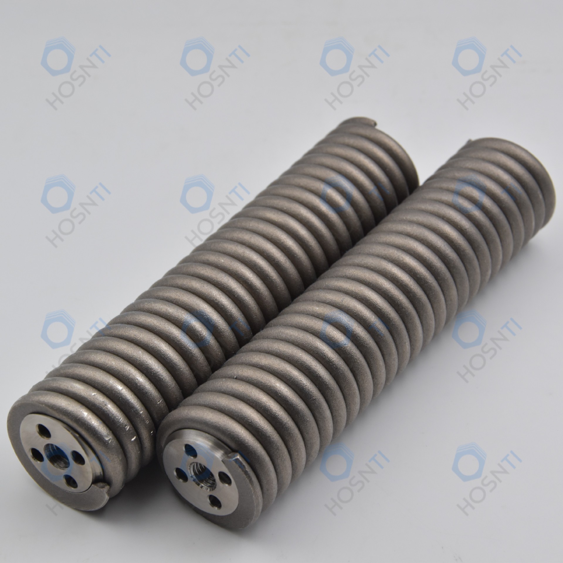 宝鸡厂家非标钛合金拉簧TC4 两端带螺纹孔堵头7.5线径钛拉伸弹簧