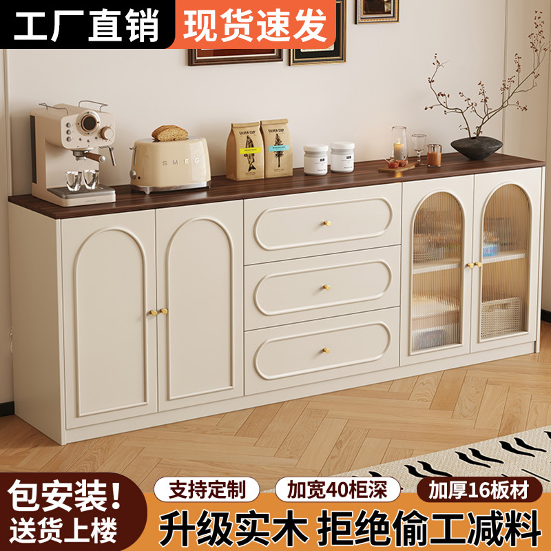 Solid Wood Sideboard Against the Wall for Home Use, Large Capacity Entryway Storage Cabinet, Integrated Entryway Storage Cabinet