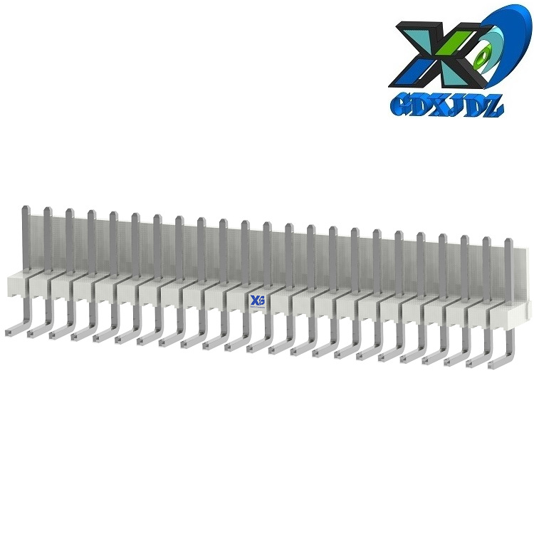 航空插头 卧式弯脚90°间距3.96连接器 针座线对板大电流23PIN