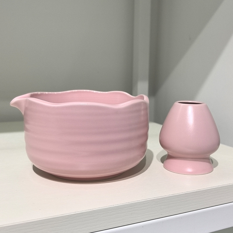 口付き抹茶ボウル、陶器製日本抹茶ボウル、抹茶ツール、茶筅、宋代茶セット、大腹ボウル|undefined