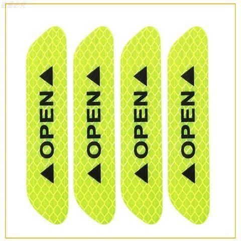 Manufacturer direct selling car reflective door sticker open anti-collision sticker without glue reflective sticker paper open door safety warning