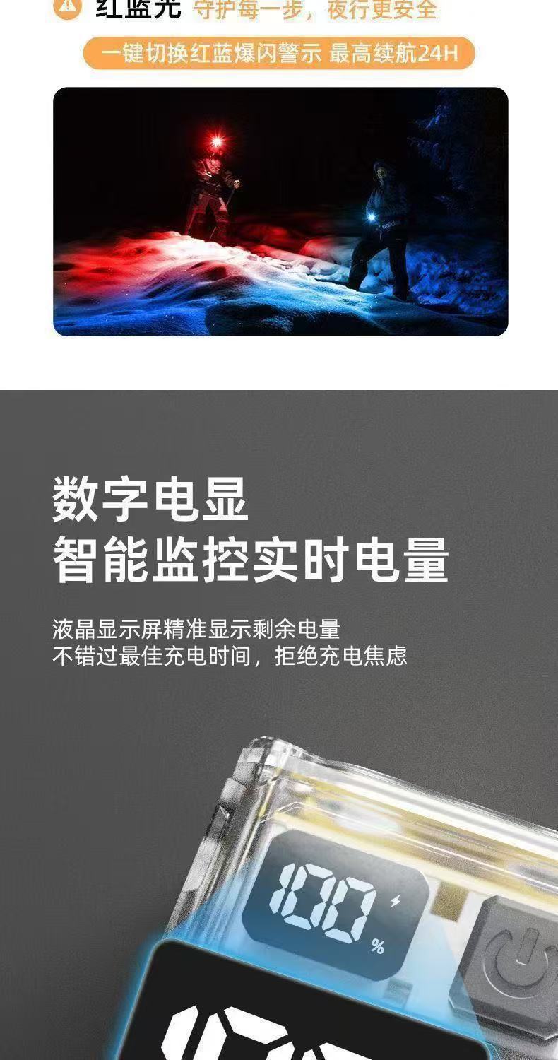 Magnetic Led Work Light Auto Repair Maintenance Light Outdoor Lighting Flashlight Strong Light Charging Small Portable Super Bright