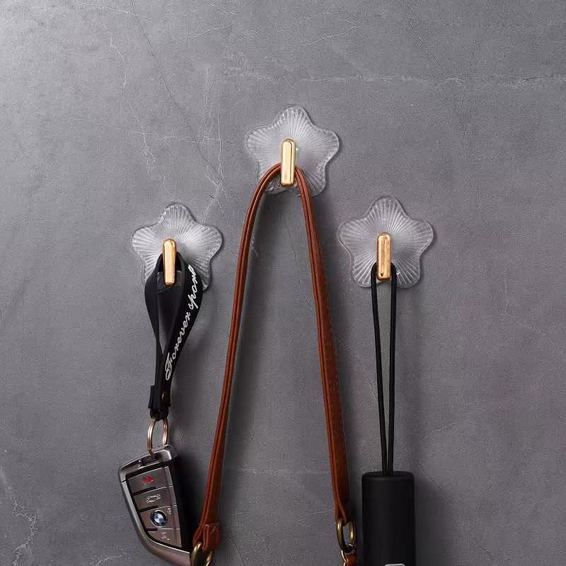 New Star light luxury strong seamless hook punch-free coat hook wall door multi-functional coat hook sticky hook