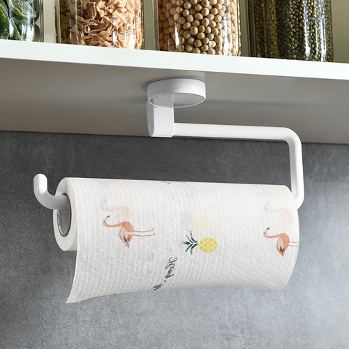 Bolan kitchen punch-free paper towel holder cabinet wall-mounted napkin storage rack plastic wrap bag rag storage roll paper rack