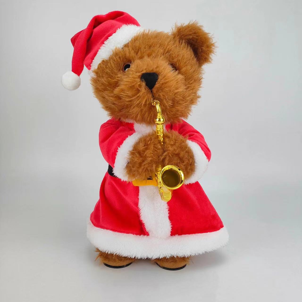 Peluche eléctrico Oso de juguete canto bailando Navidad oso fiesta decoración regalo niños regalo muñeca oso