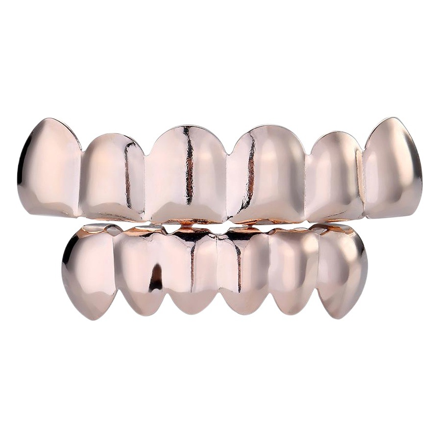 Europa y América chapados en oro dientes hip hop tirantes de oro brillante tirantes cantante inconformista decorativos tirantes grillz Halloween