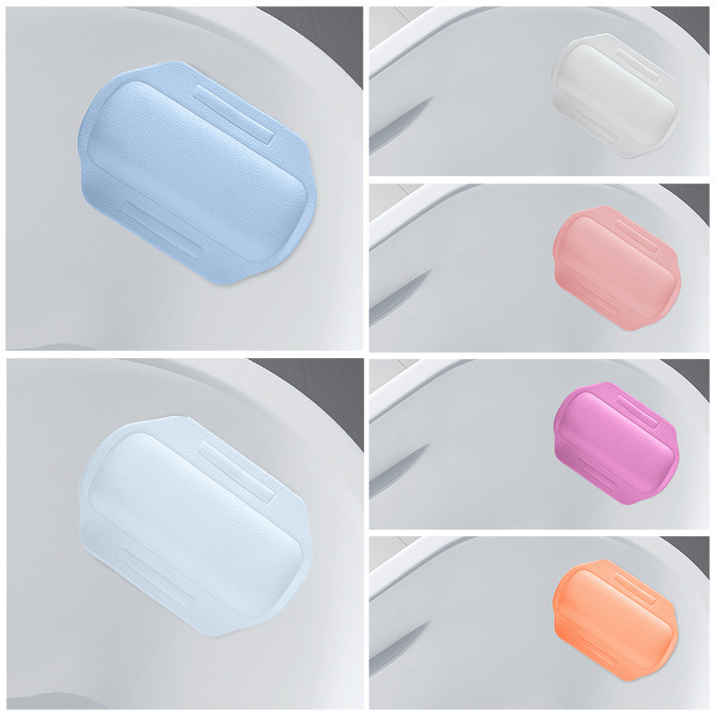 Pvc Foam Sponge Bathtub Pillow Bathtub Cushion Bathroom Bath Headrest Suction Cup Bath Headrest Bathtub Pillow