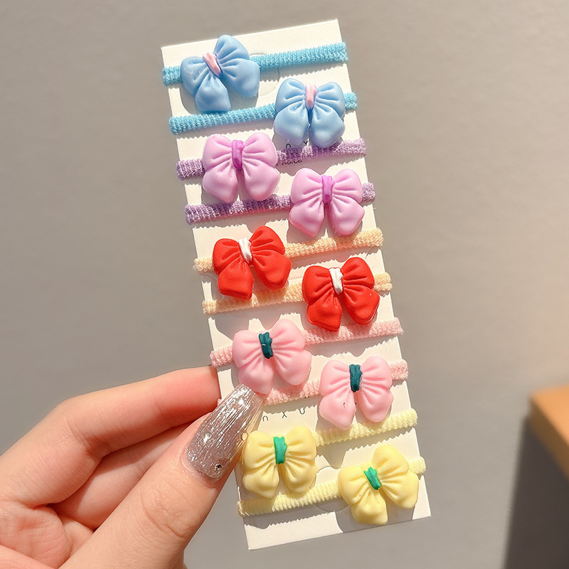 Ligas de cabello elásticas para niñas, colores de caramelo, suaves y resistentes, accesorios infantiles