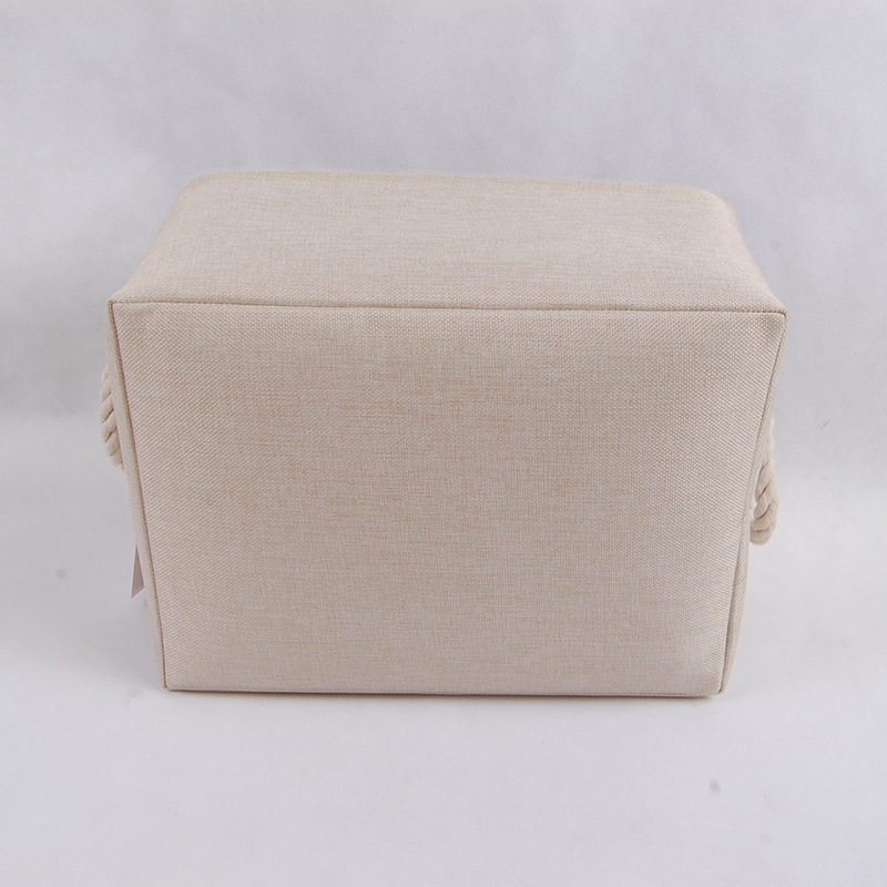 收納籃水果面包藍(lán)布藝收納筐雜物整理 長方形收納盒三件套批發(fā)