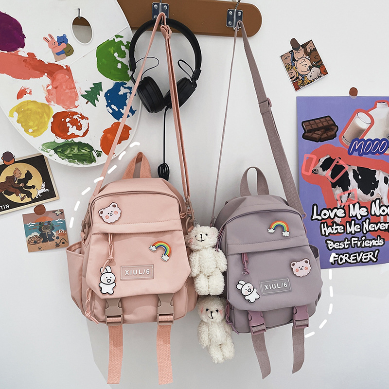 Otoño e Invierno nueva bolsa de mensajero ins estilo estudiante escuela secundaria femenina Harajuku coreano fresco lindo mini mochila