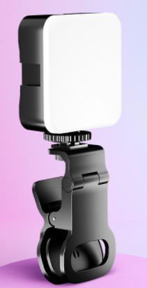 Luz de relleno de bolsillo de la pierna de belleza de escritorio con traje de micrófono Luz de conferencia SLR Fotografía de mano con micrófono